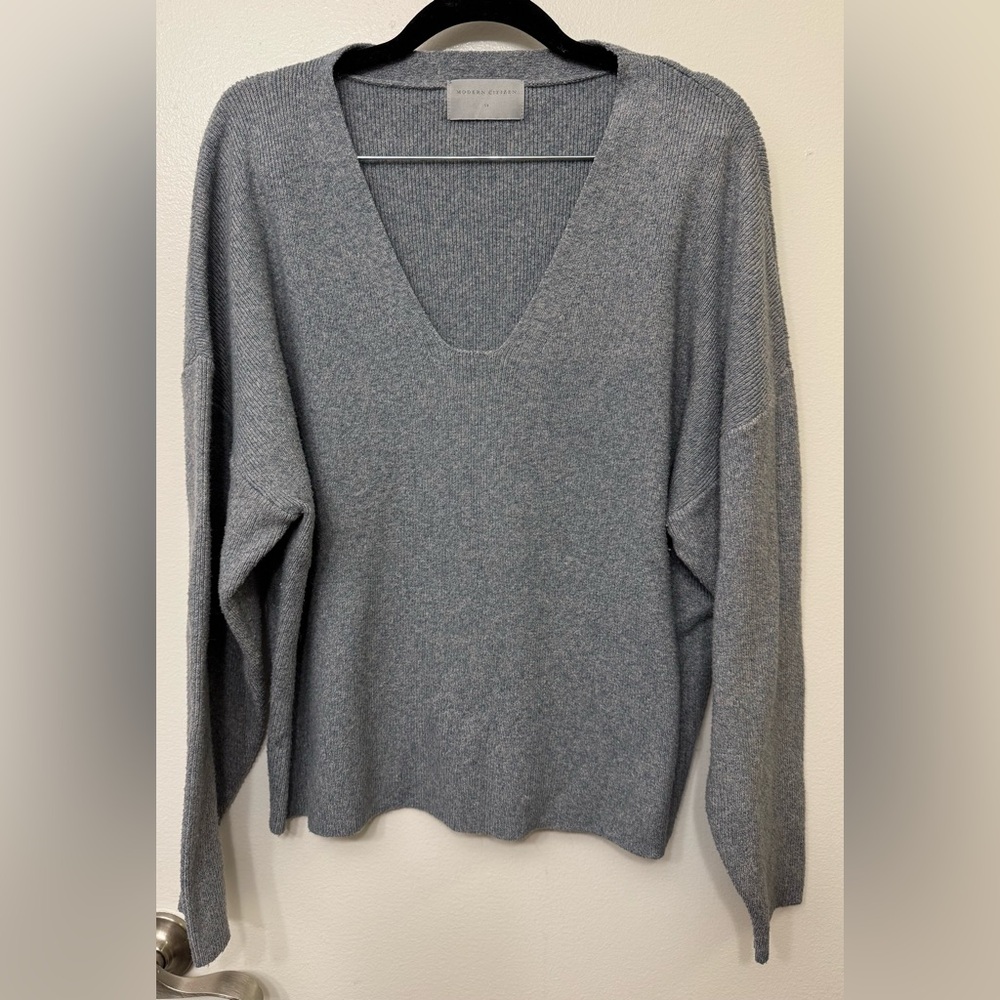 Modern Citizen Women’s V Neck Sweater Size 1X | Cozy Plus Size Knit Top